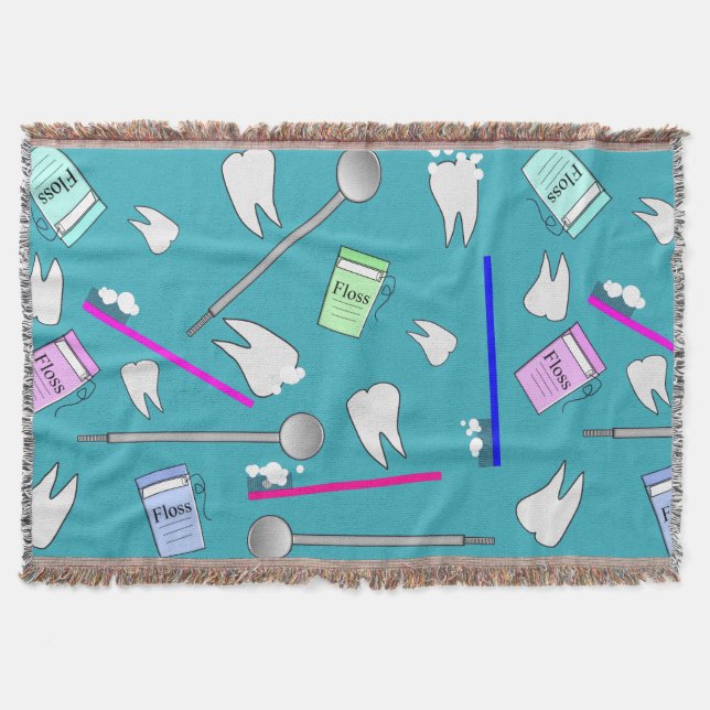 Dental Tools Design Cozy Blanket (Front)