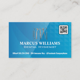Dental Tools Logo   QR Code Business Card