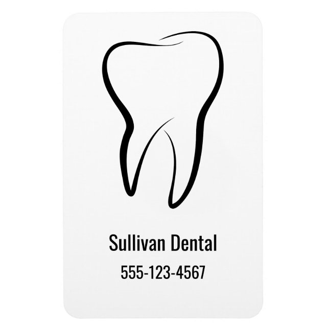  Dental Tooth Dentistry Clinic Business Magnet (Vertical)