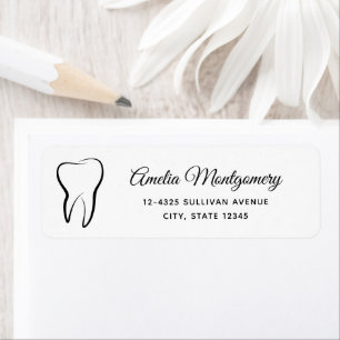 Dental Tooth Dentistry Clinic Medical Address Label