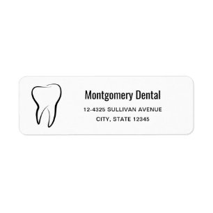 Dental Tooth Dentistry Clinic Medical Address Label