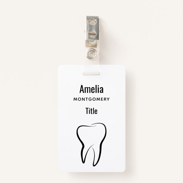 Dental Tooth Dentistry Clinic Medical Badge (Front with Clip)
