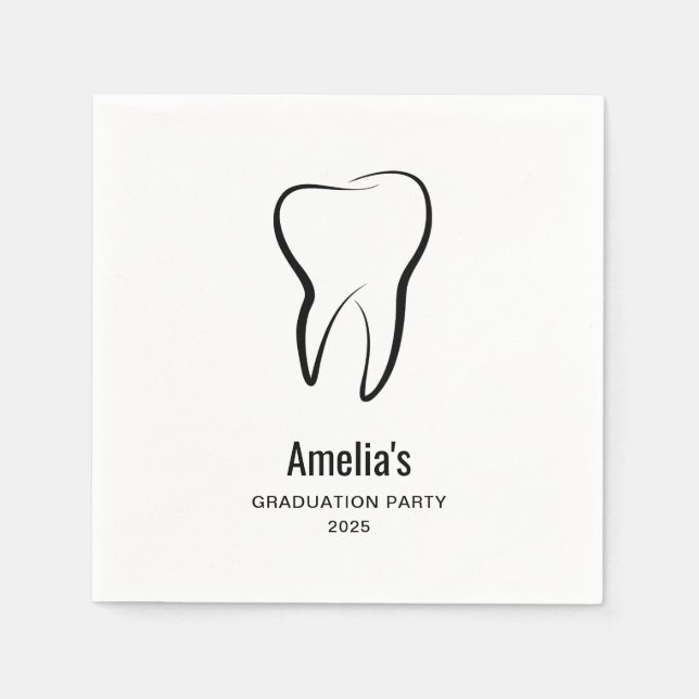 Dental Tooth Dentistry Clinic Medical Graduation Napkins (Front)