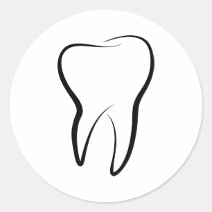Dental Tooth Dentistry Clinic Medical Graphic Classic Round Sticker