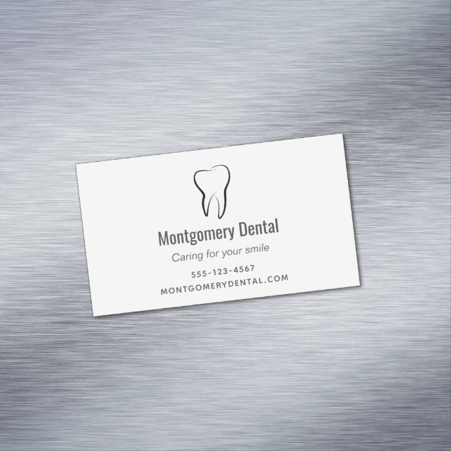 Dental Tooth Dentistry Clinic Oral Hygiene Business Card Magnet (In Situ)