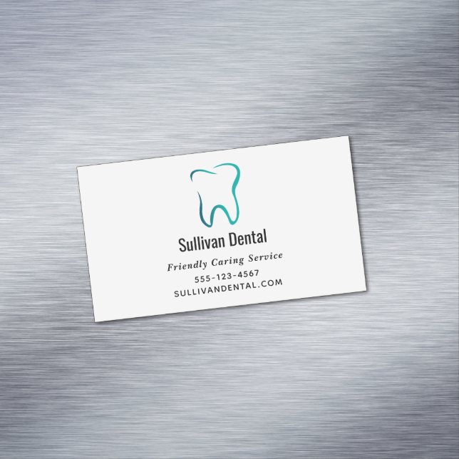 Dental Tooth Dentistry Medical Clinic Business Card Magnet (In Situ)