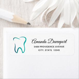 Dental Tooth Dentistry Medical Image Address Label