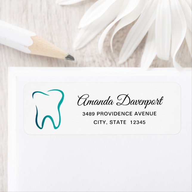 Dental Tooth Dentistry Medical Image Address Label (Insitu)