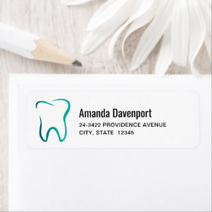 Dental Tooth Dentistry Medical Image Address Label