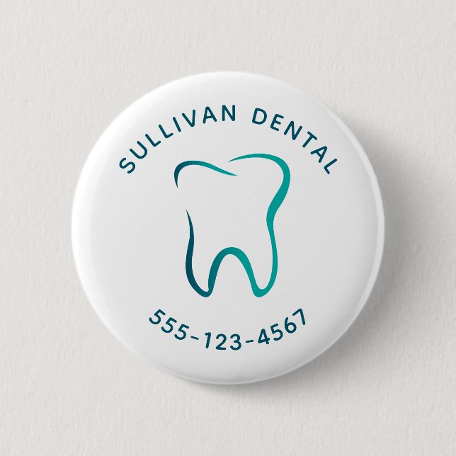 Dental Tooth Dentistry Medical Image Business Button (Front)