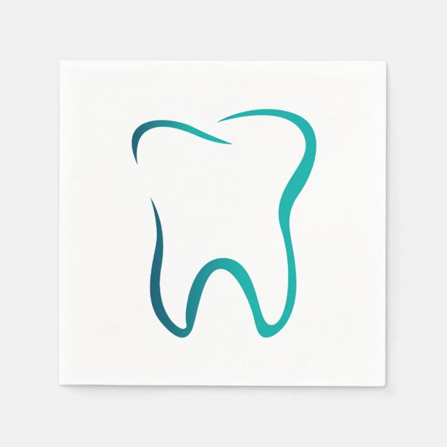 Dental Tooth Dentistry Medical Image Napkins (Front)