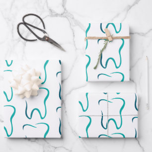 Dental Tooth Dentistry Medical Image Pattern Wrapping Paper Sheets