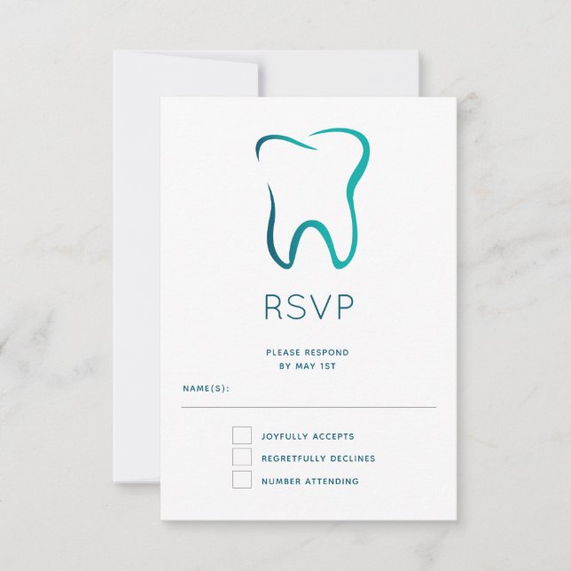 Dental Tooth Dentistry Medical Image RSVP Card (Front)