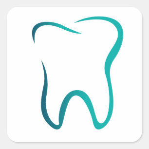 Dental Tooth Dentistry Medical Image Square Sticker