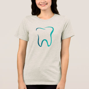 Dental Tooth Dentistry Medical Image Tri-Blend Shirt