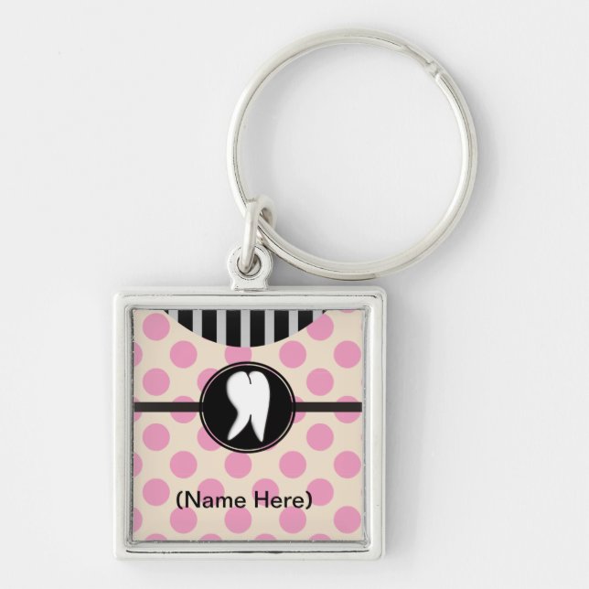 Dental Tooth Design Gifts Keychain (Front)
