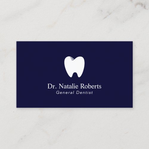 Dental Tooth Logo Plain Navy Dentist Appointment