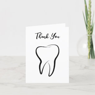Dental Tooth Medical Dentistry Letterpress Thank You Card