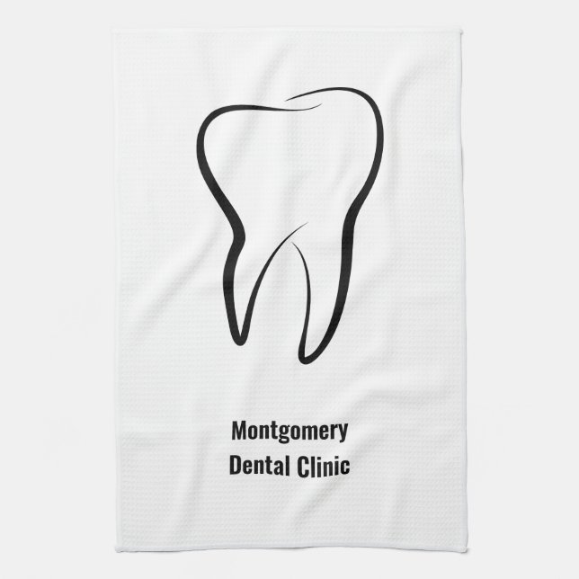 Dental Tooth Medical Graphic Dentistry Kitchen Towel (Vertical)