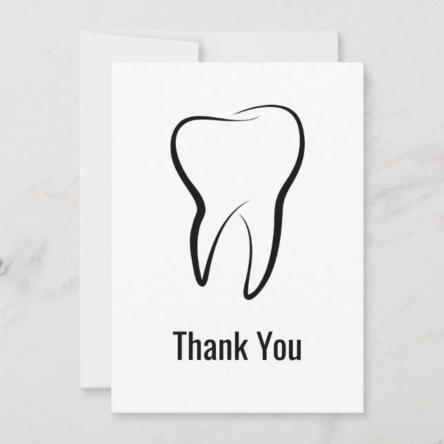Dental Tooth Medical Graphic Dentistry Thank You (Front)