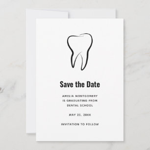Dental Tooth Medical Graphic Graduation Save The Date
