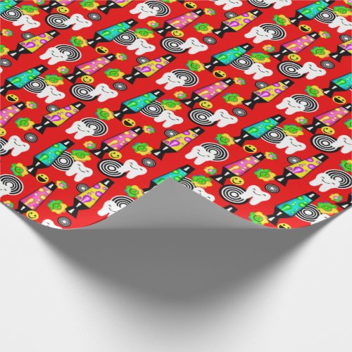 Dental Tooth Retro 60s RDH Fun Wrapping Paper