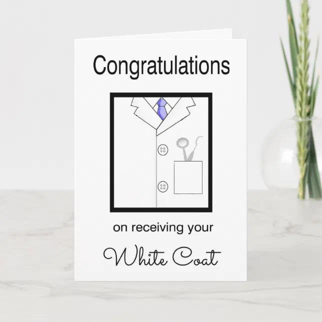 Dental White Coat Congratulations Card Zazzle