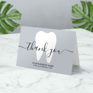 Dental White Tooth Plain Blue Dentist Thank You