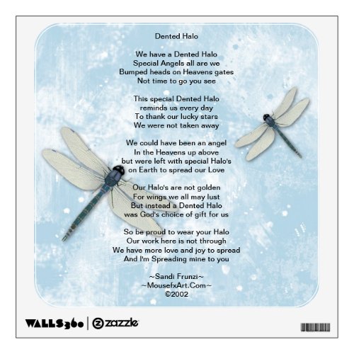 Dented Halo Poem Wall Decal