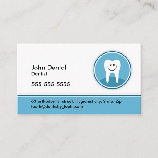 Customizable Dentist and dental business or profile card business card