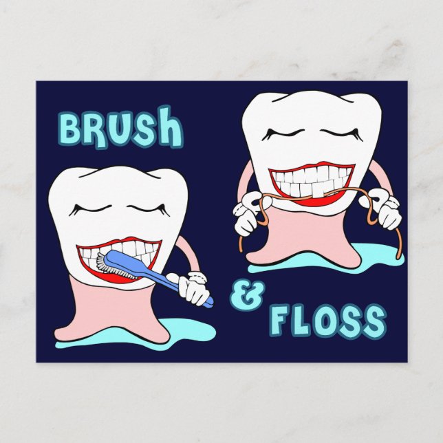Dentist and Dental Hygienist Postcard (Front)