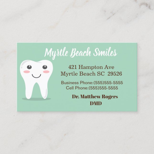 Dentist Appointment and  Business Card (Front)