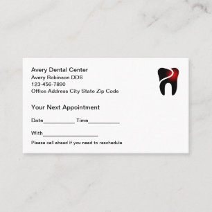 Dentist Appointment Business Card Combination Bulk