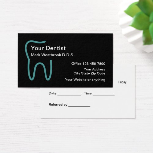 Dentist Appointment Business Cards
