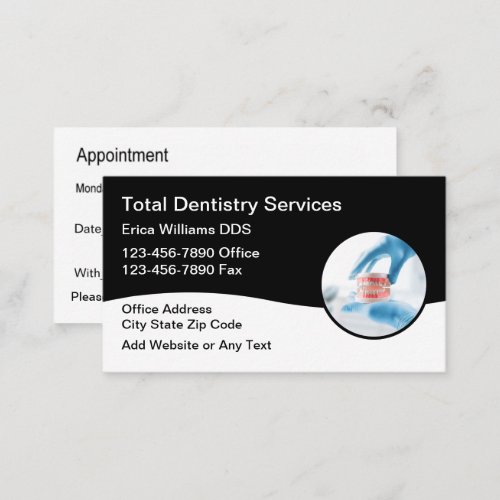 Dentist Appointment Business Cards Combination