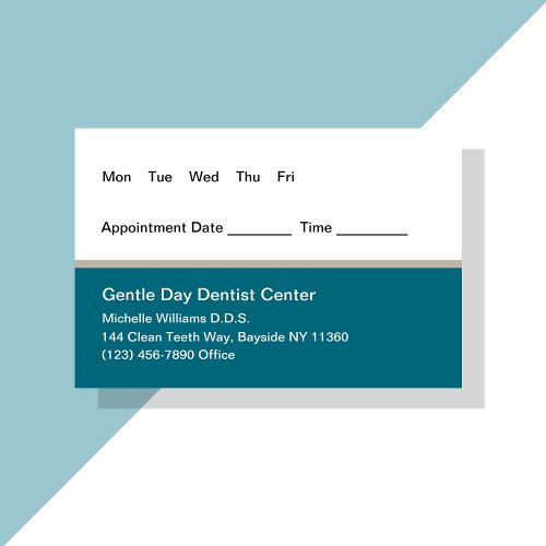 Dentist Appointment Business Cards Combo