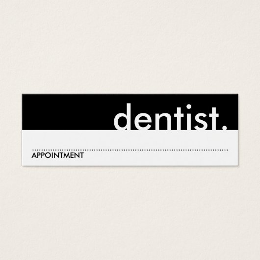 dentist. (appointment card) (Front)