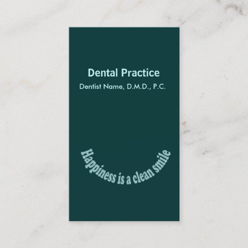 Customizable Dentist Business Card