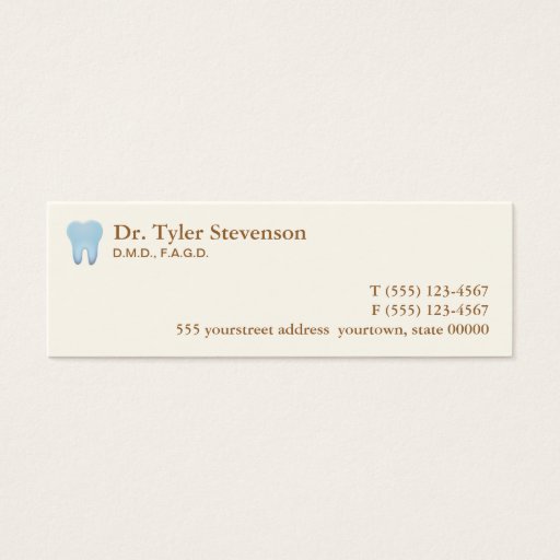 Customizable Dentist Appointment Card Business Card Templates