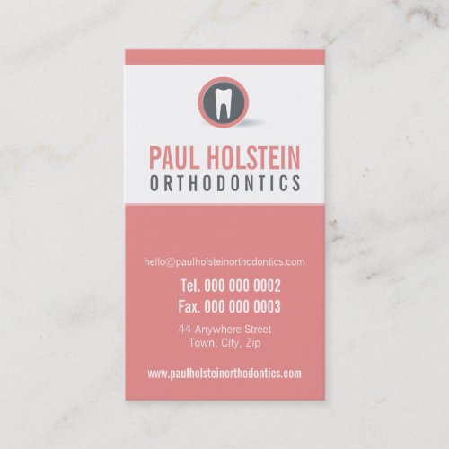 DENTIST APPOINTMENT CARD  modern tooth logo 5
