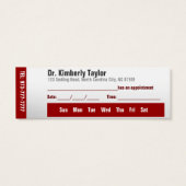 Dentist Appointment Cards- Color changeable (Back)