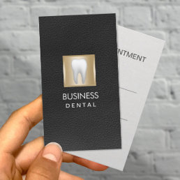 Dentist Appointment Elegant Black Leather Dental