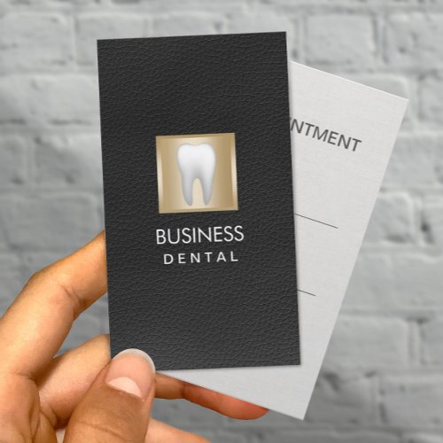 Dentist Appointment Elegant Black Leather Dental