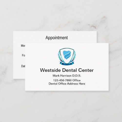 Dentist Appointment New Business Cards Design