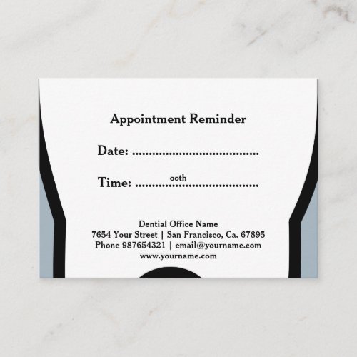 Dentist appointment reminder cards