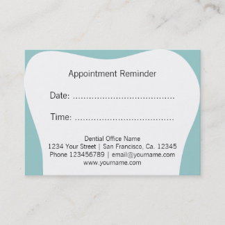 Dentist appointment reminder cards | dental office