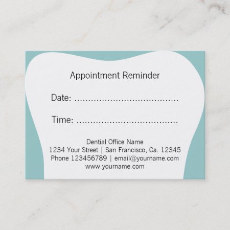 Dentist Appointment Reminder Cards | Dental Office