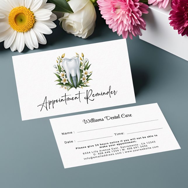 Dentist Appointment Reminder Logo Business Card (Creator Uploaded)