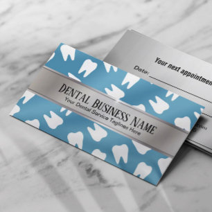 Dentist Appointment Reminder Modern Blue Dental Card