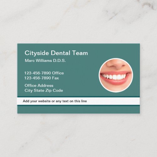 Dentist Appointment Smile Theme Business Cards